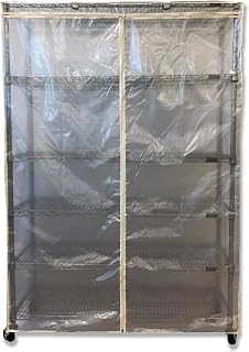 Formosa Covers | Reinforced Storage Shelving Unit Cover See Through Wire Mesh PVC, Our Toughest Material fits Racks 36" Wx14 Dx54 H All Mesh PVC (Cover only)