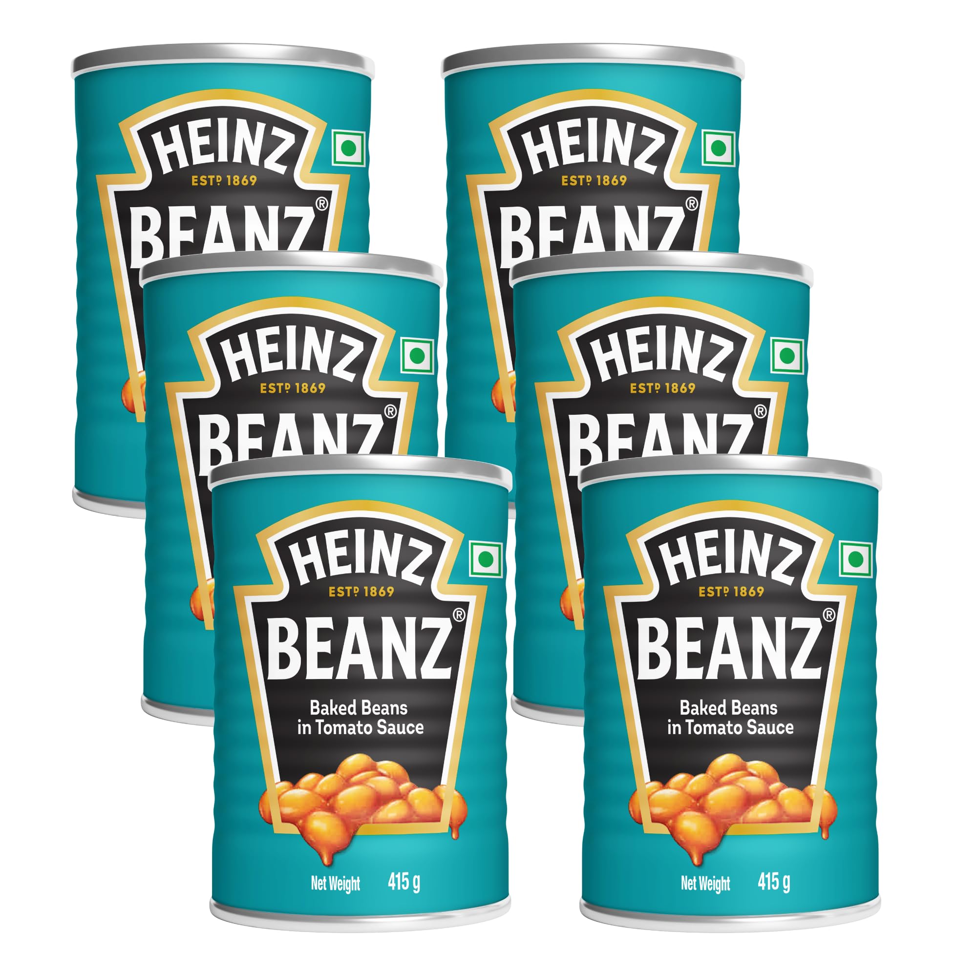Heinz Baked Beans 415g, (Pack of 6)