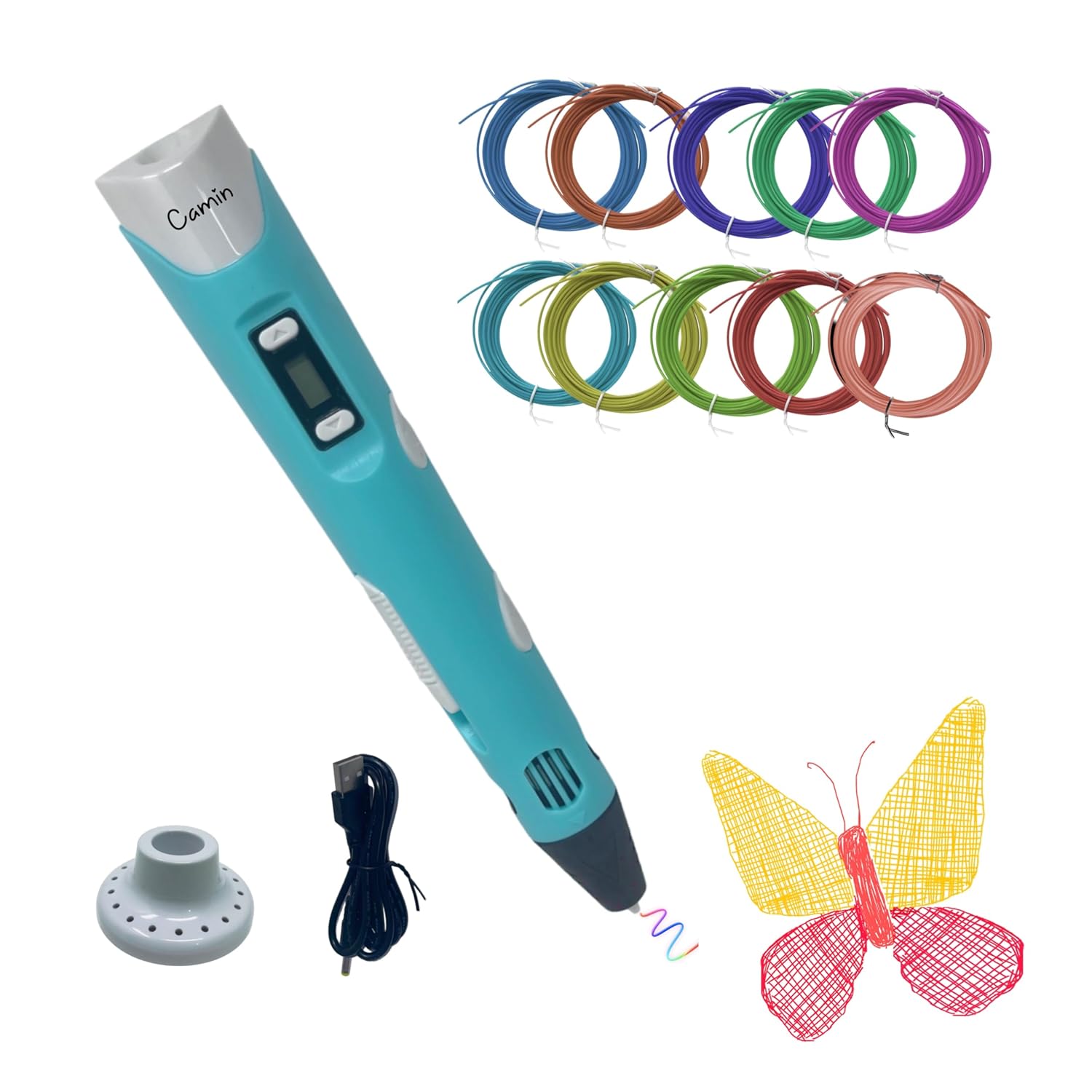 Camin 3D Pen 3D Pen for Kids 3D Pen with USB Cable 3D Printer Pen