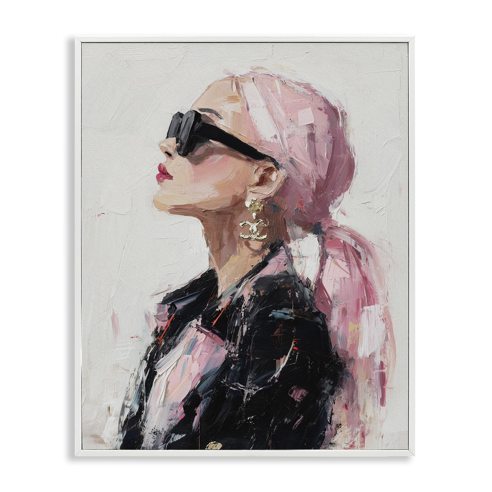 Stupell Industries 'Pink Daydream Impression', Framed Giclee Art, White, 24 x 30 Inches, Easy to Hang and Sturdy, Made in USA, by Svetlana Aleynikova