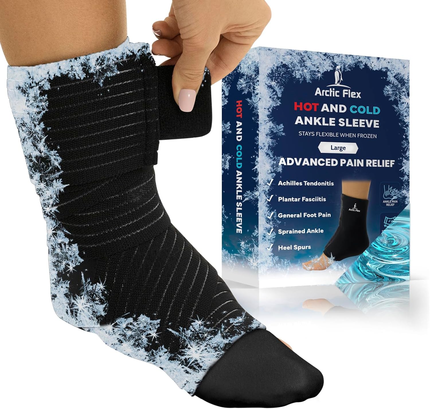 Arctic Flex Cold Therapy Socks Reusable Ice Cooling Sock for Hot Feet, Heels