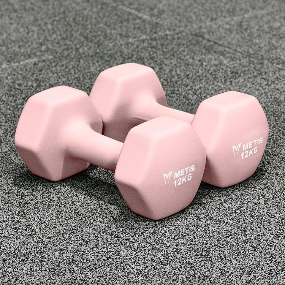 METIS Hex Haltères en Néoprène | Disponibles en Paire ou en Ensemble | Différents Poids pour Votre Entraînement à Domicile | Fitness, Musculation, Yoga, Pilates, et Plus