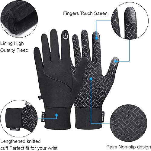 Miniatura 3 de Guantes de invierno para hombres y mujeres, pantalla táctil térmica, resistentes al agua, resistentes al viento, antideslizantes, calefactados,