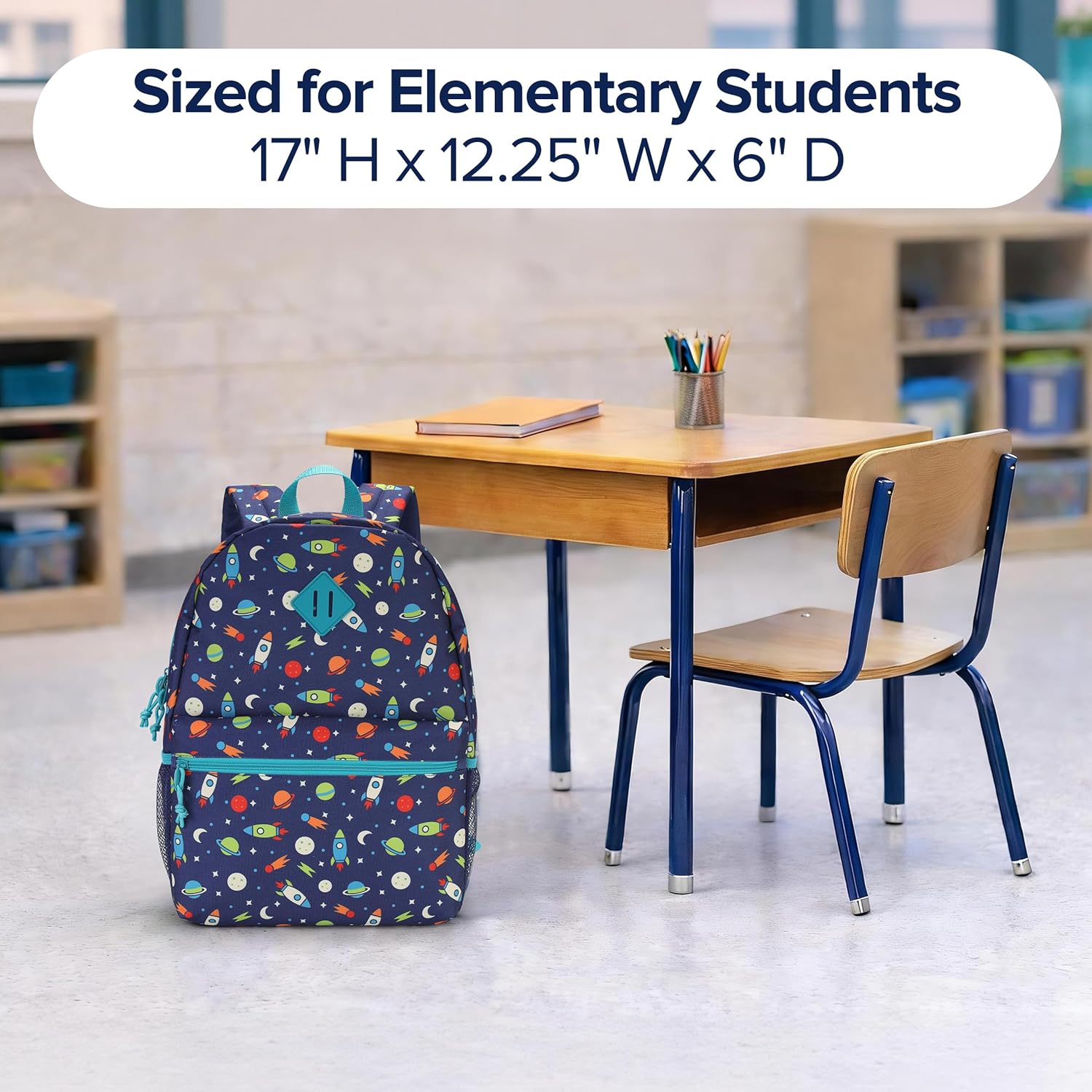 12-Pack Printed 17" Kids Backpacks for school - Bulk Backpacks Wholesale Bookbags for 5-11 Year Old Elementary Boys Girls, Assorted 12 Colors, Durable Printed Backpacks for School Drives & Donations.