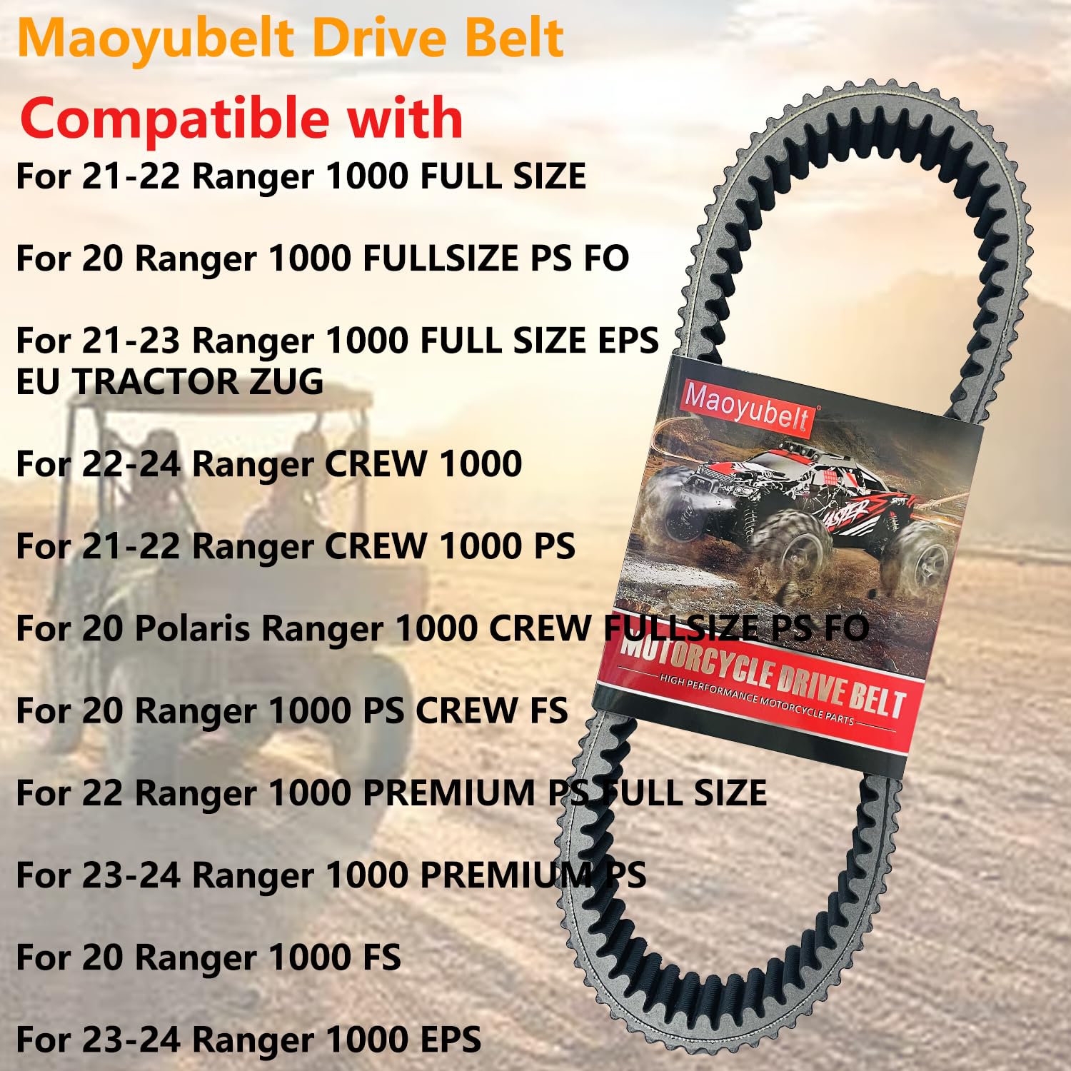3211218 CVT Drive Belt Compatible with Polaris 2022-2024 Ranger SP 570,Ranger Crew SP 570,2020-2024 Ranger 1000,Ranger Crew 1000