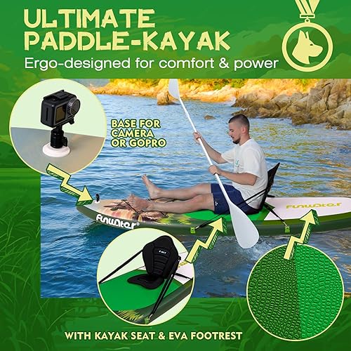 Miniatura 13 de FunWater Stand Up Paddle Board Ultra-Light Inflatable Paddleboard with SUP Accessories for Adults & Youth of All Skill Levels