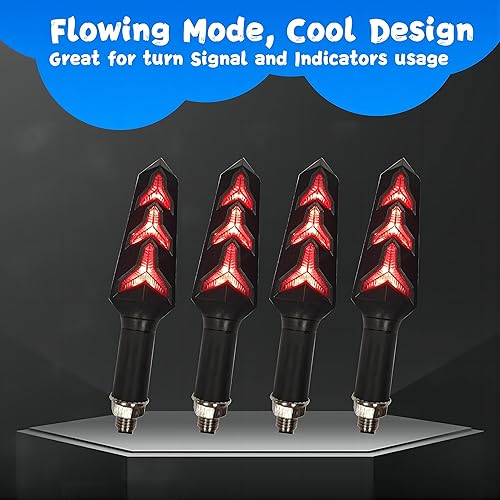 Miniatura 3 de 4 luces LED de 12 V para motocicleta, indicadores de flujo universales en forma de Y, luz diurna para motocicleta, motocicleta, scooter, Quad