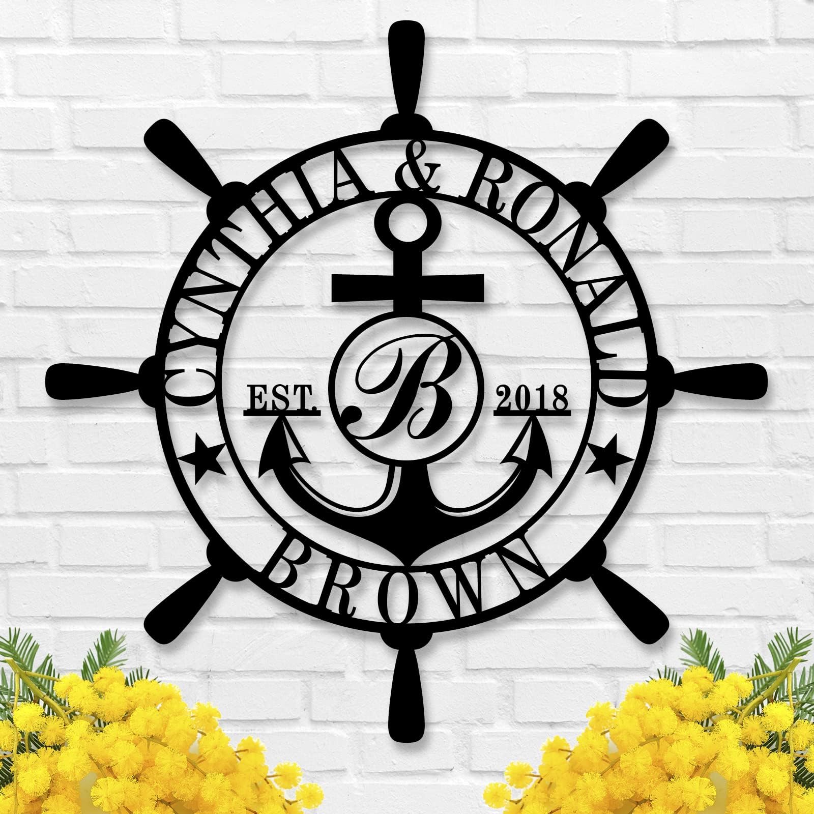 A closer look at Personalized Nautical Wall Signs