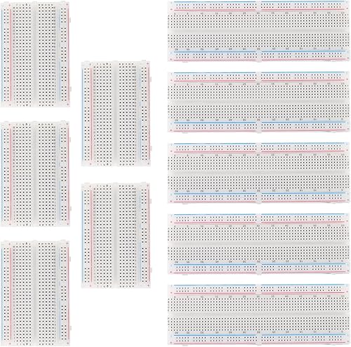 Alinan Kit de 10 tablas de pan incluido 5 piezas de 830 puntos 5 unids 400 puntos Breadboard para bloques de conexión de distribución Proto Shield