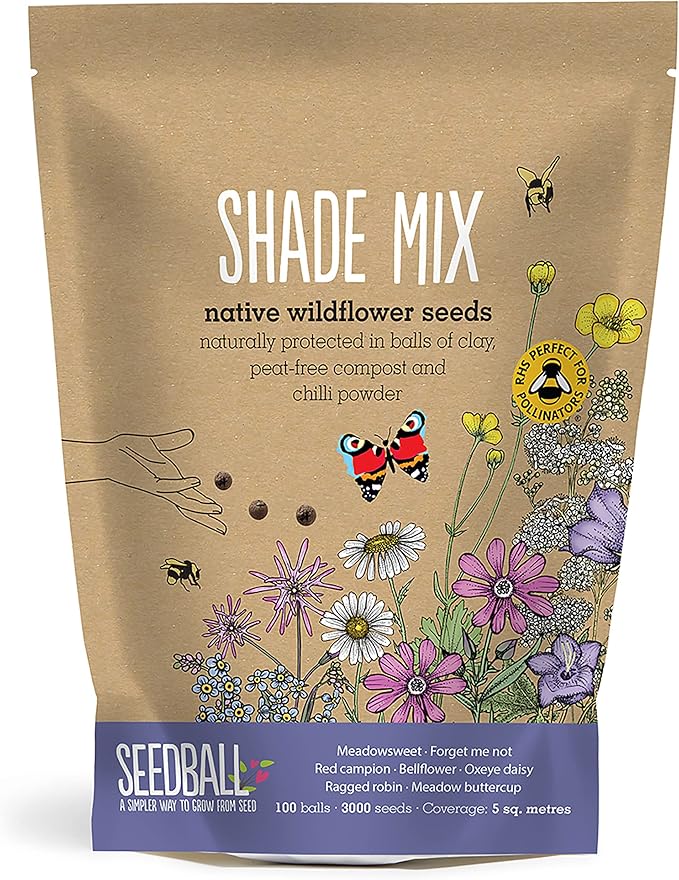 SEEDBALL Shade Mix Seed Bombs (Grab Bag) 100 Seed Balls Per Pack