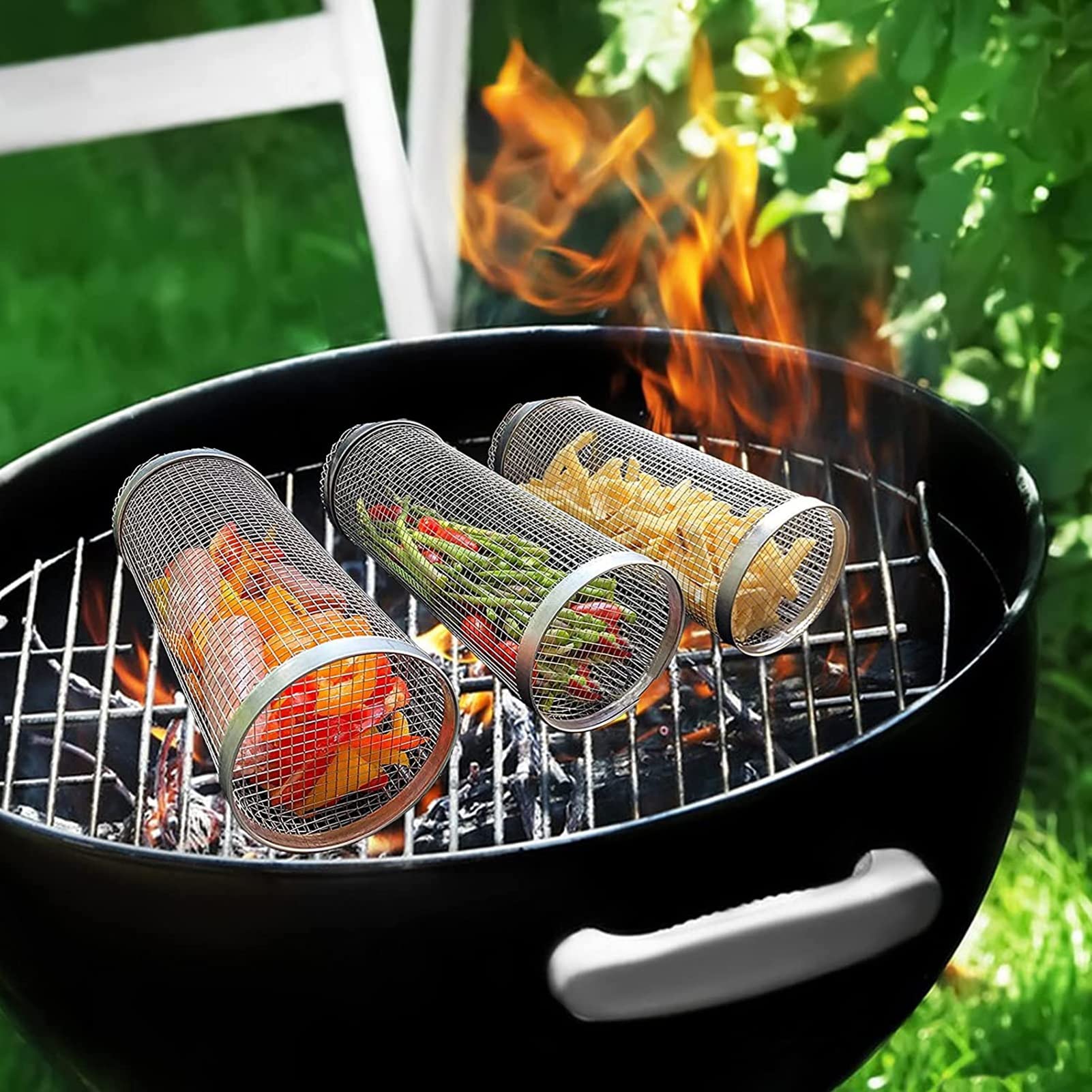 Onlyfire Coscia Di Pollo Rack Con Vaschetta Raccogli Per Sistema BBQ Weber Gourmet, Supporto Per Barbecue In Acciaio Inox - Foto 13