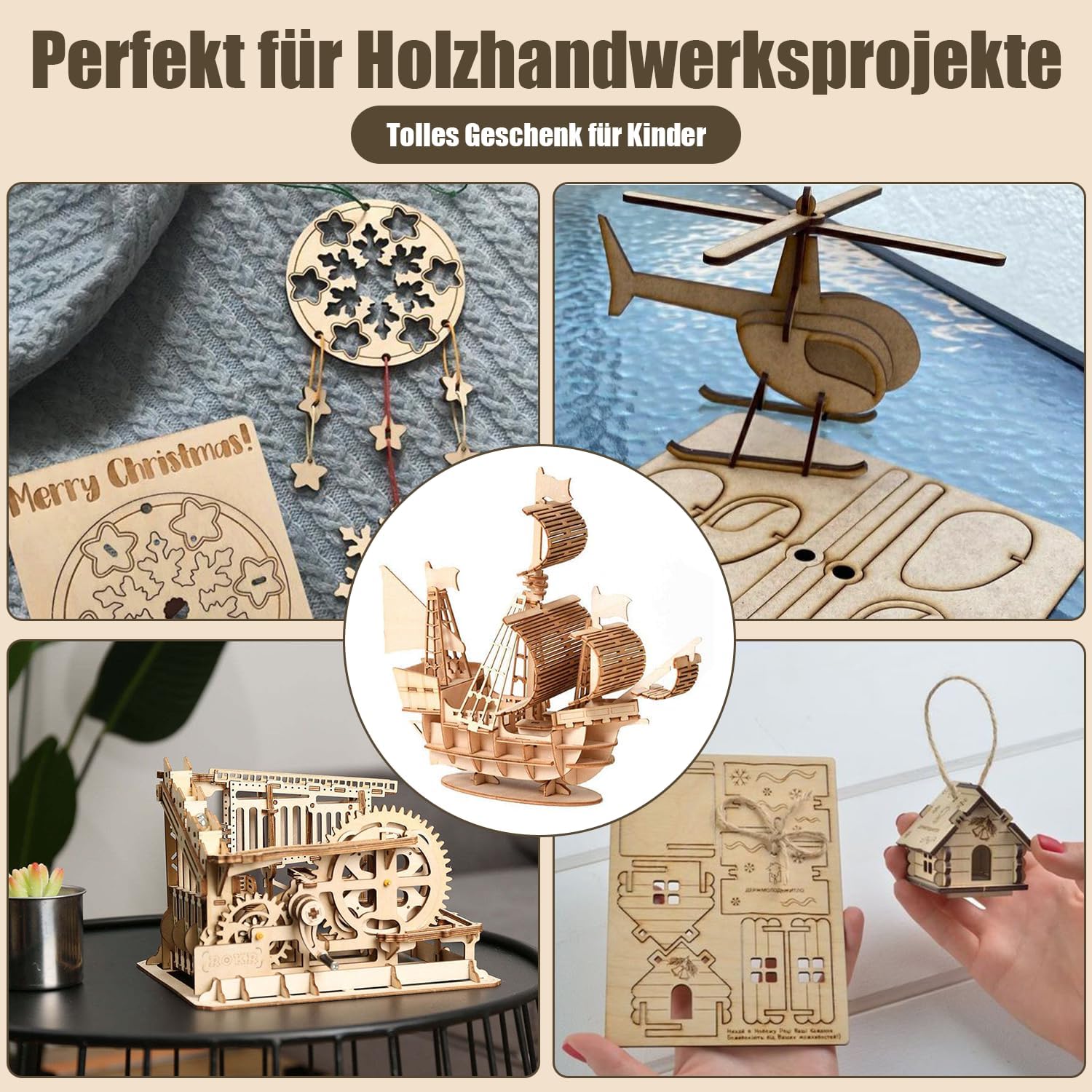 20 Stück A3 Sperrholzplatte 3mm | Linde Sperrholz für Modellbau, Laserschnitt, Gravur, Holzplatten zum Basteln, Laser Holz für DIY (20, A3(420 * 297 * 3mm))