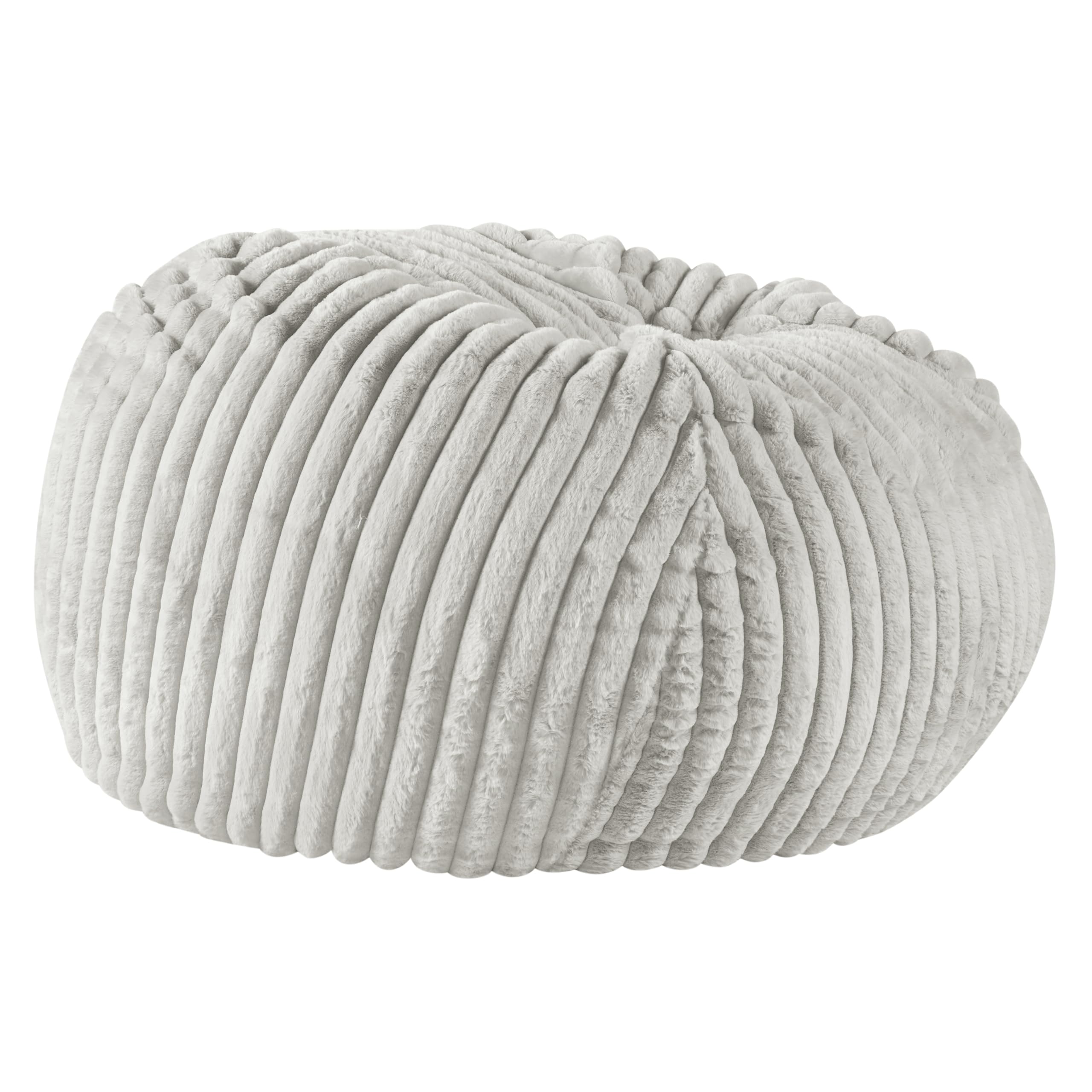 Bridgevine Home Sky Luxe Lounger, 40 inches, Memory Foam with Minky Dove Grey Cover