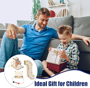 GSrenyu 7Pcs Wooden Science Kit for Kids 8-12, Science Experiments Building Toy 3D Wooden Puzzle Wooden Model Kit for Boys and Girls, Birthday Gifts Toys for 8 9 10 11 12 Year Old