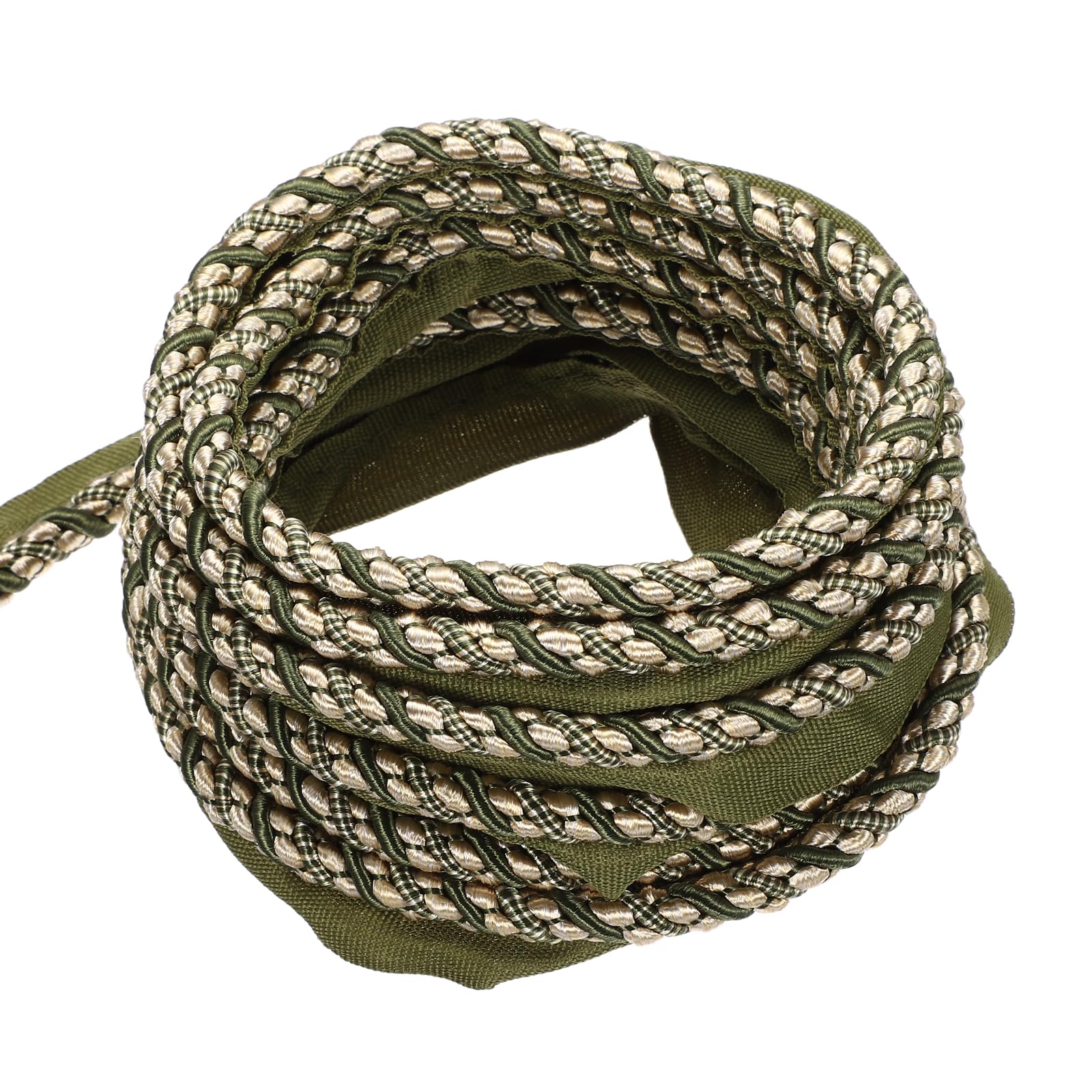 Cordon à lèvres torsadé de 0,7 cm en polyester vert pour finition haut de gamme
