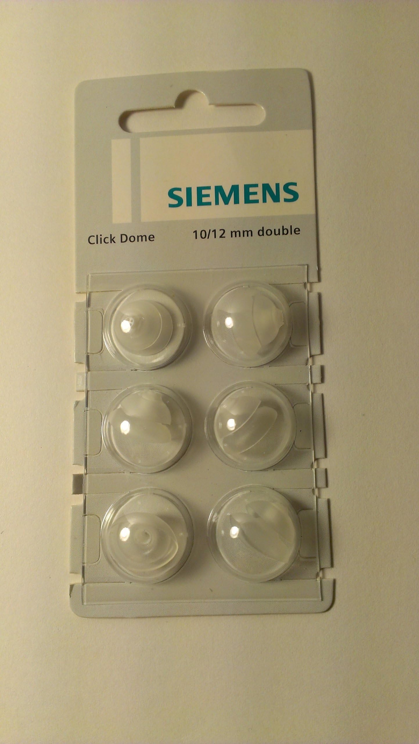 Siemens Click Dome 10/12 mm Double For RIC Hearing Aids - 6 Domes Each
