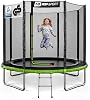 Hop-Sport Outdoor Trampoline - Diameter 244/305/366/427/488 cm - Trampoline with External Safety Net Sturdy Frame Construction and Safety Certificates - Complete Set with Ladder