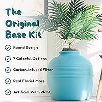 Vista 79 de Good Pet Stuff Kit original de caja de arena oculta y forro reutilizable, maceta redonda cerrada con plantas artificiales, sistema de filtro de olor