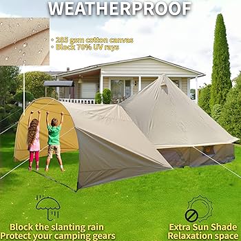 Amazon.com: DANCHEL OUTDOOR Bell Tent Porch Awning