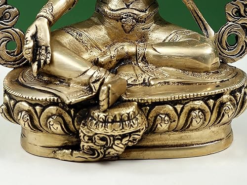 Vista 11 de Tara verde, quien te salva (Deidad budista tibetana) - Estatua de latón - Color verde Chola Chola Verde,Multi,Increíble Negro Verde