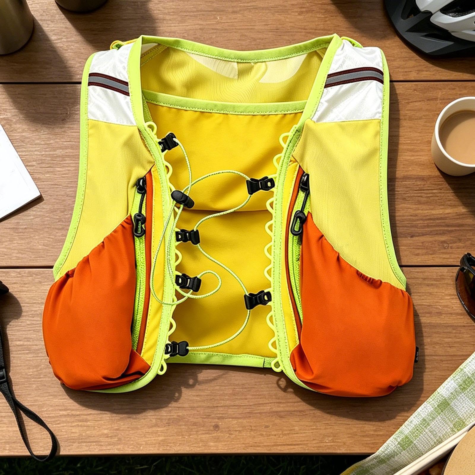 Gilet d'hydratation – Gilet de course et de randonnée léger avec pochette de rangement, équipement de fitness | Support d'hydratation mains libres, accessoire d'entraînement confortable pour le
