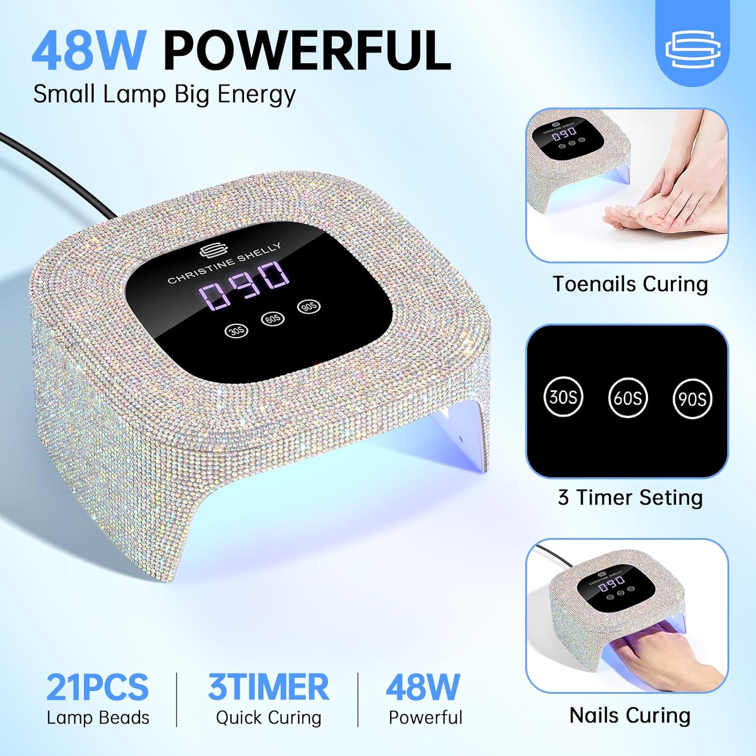 Get Salon-Quality Nails at Home: Review of the 48W UV Light Mini Nail Lamp!