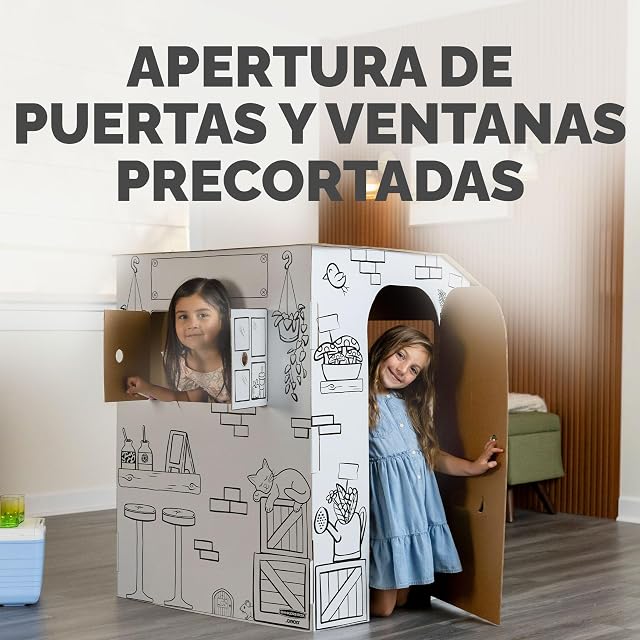 Foto 5 de 6 de BANKERS BOX Casa de Juegos de Cartón Puesto de Mercado para Niños XL (106,6 x 81,6 x 93 cm)