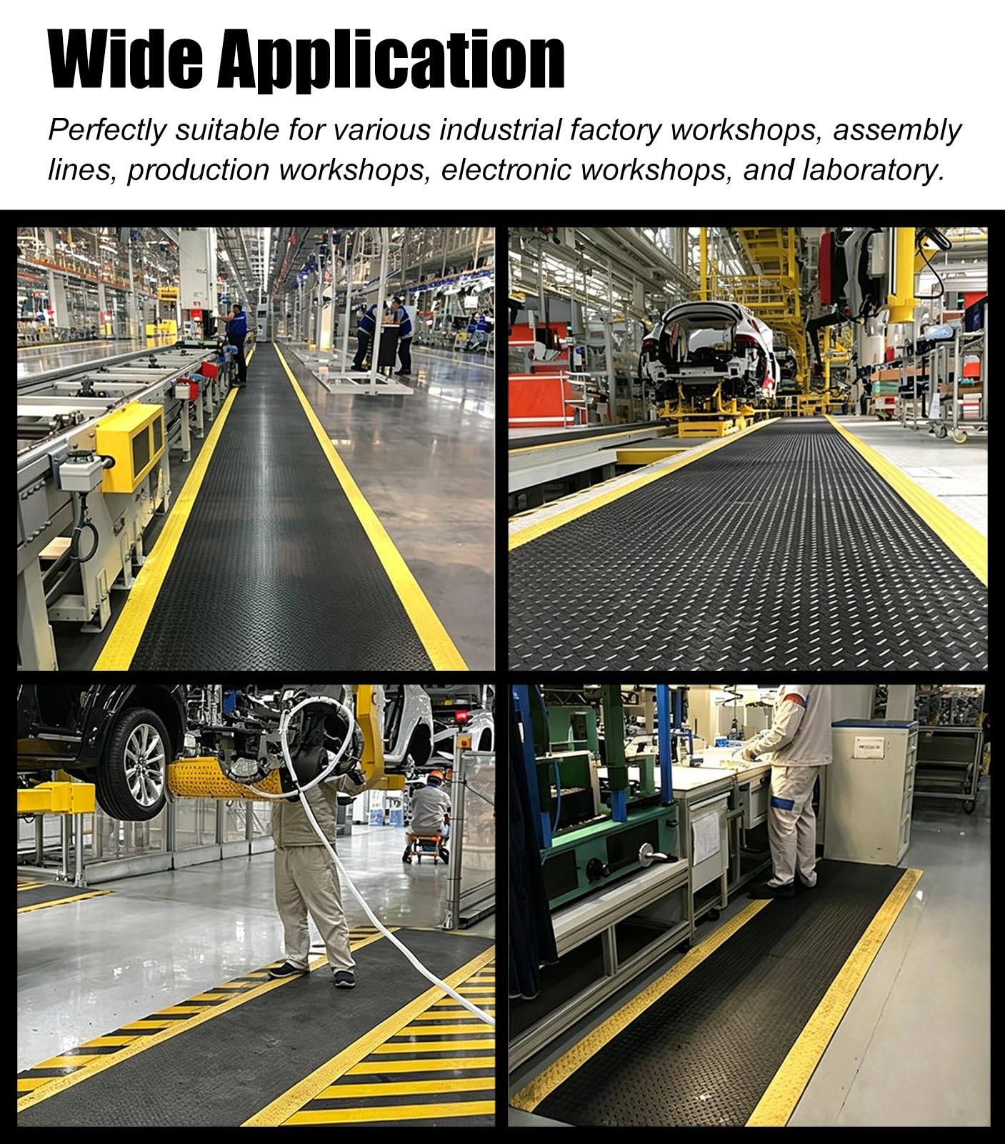Suelo Garaje Alfombra Ergonómica Antifatiga para Trabajo de Pie, Alfombrilla Acolchada Antideslizante de 20 mm de Grosor, Alfombra Antiestática para Taller | 80x200cm(31.5x78.7in)