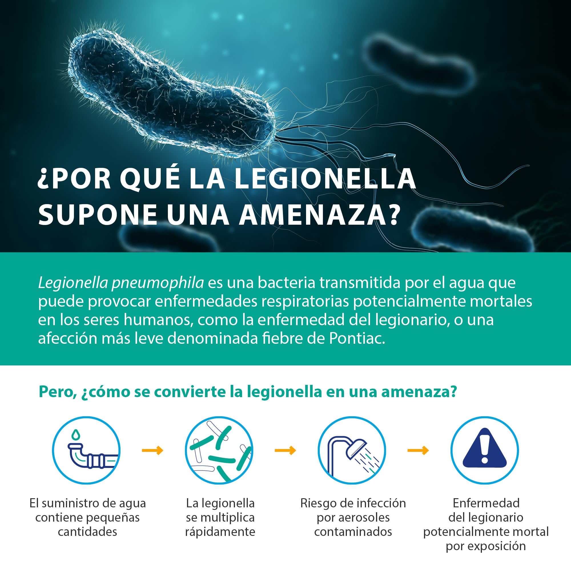ONE Ultra Legionella Water Test - Kit de prueba única para Legionella pneumophila sg1 | Sensibilidad de 100 CFU/L | Resultados rápidos en el sitio de 25 minutos
