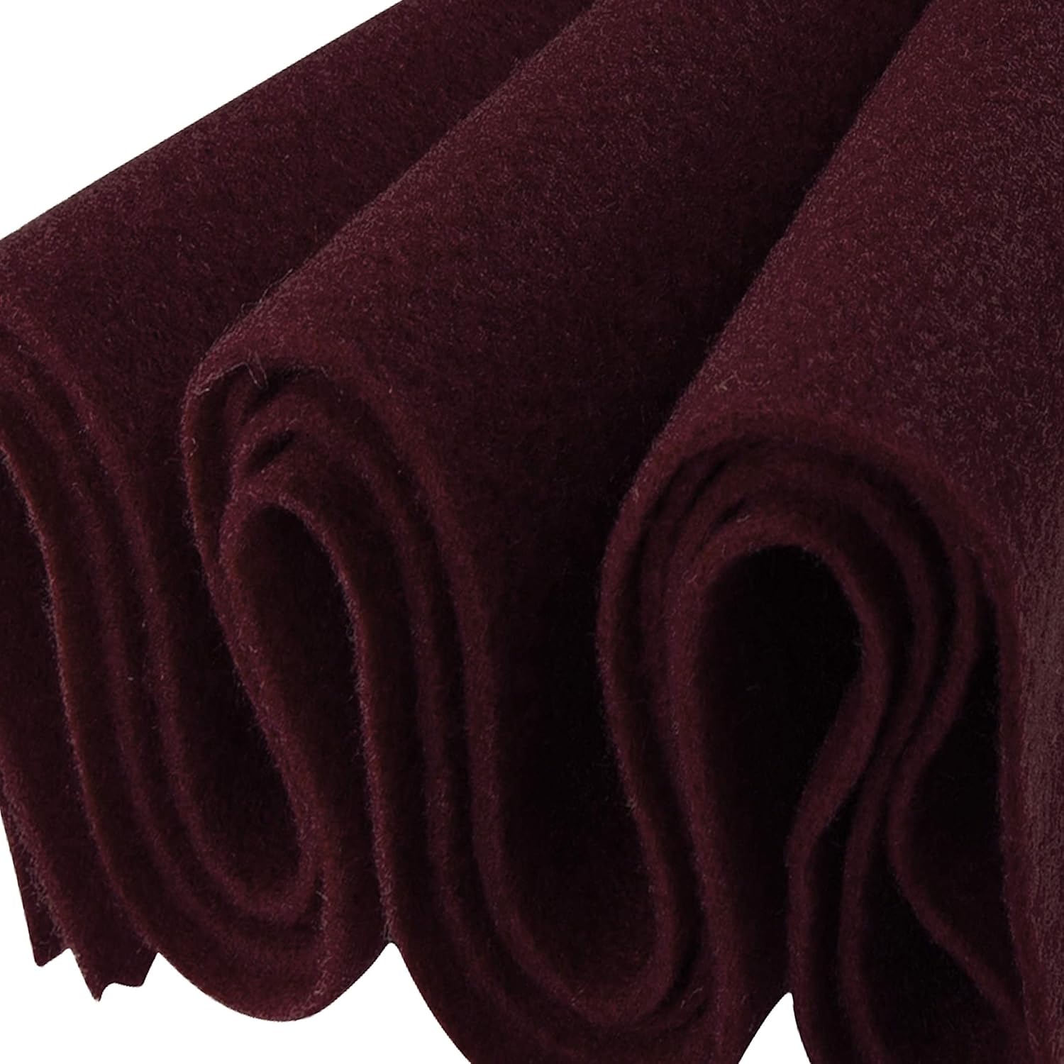 Felt Fabric | 72 inches Wide & 1.6mm Thick Burgundy Fabric | Non-Stiff, Soft Fabric Material | Felt Fabric by The Yard | Soft Felt Roll for Crafts, Sewing and Padding | Half Yard Fabric Burgundy