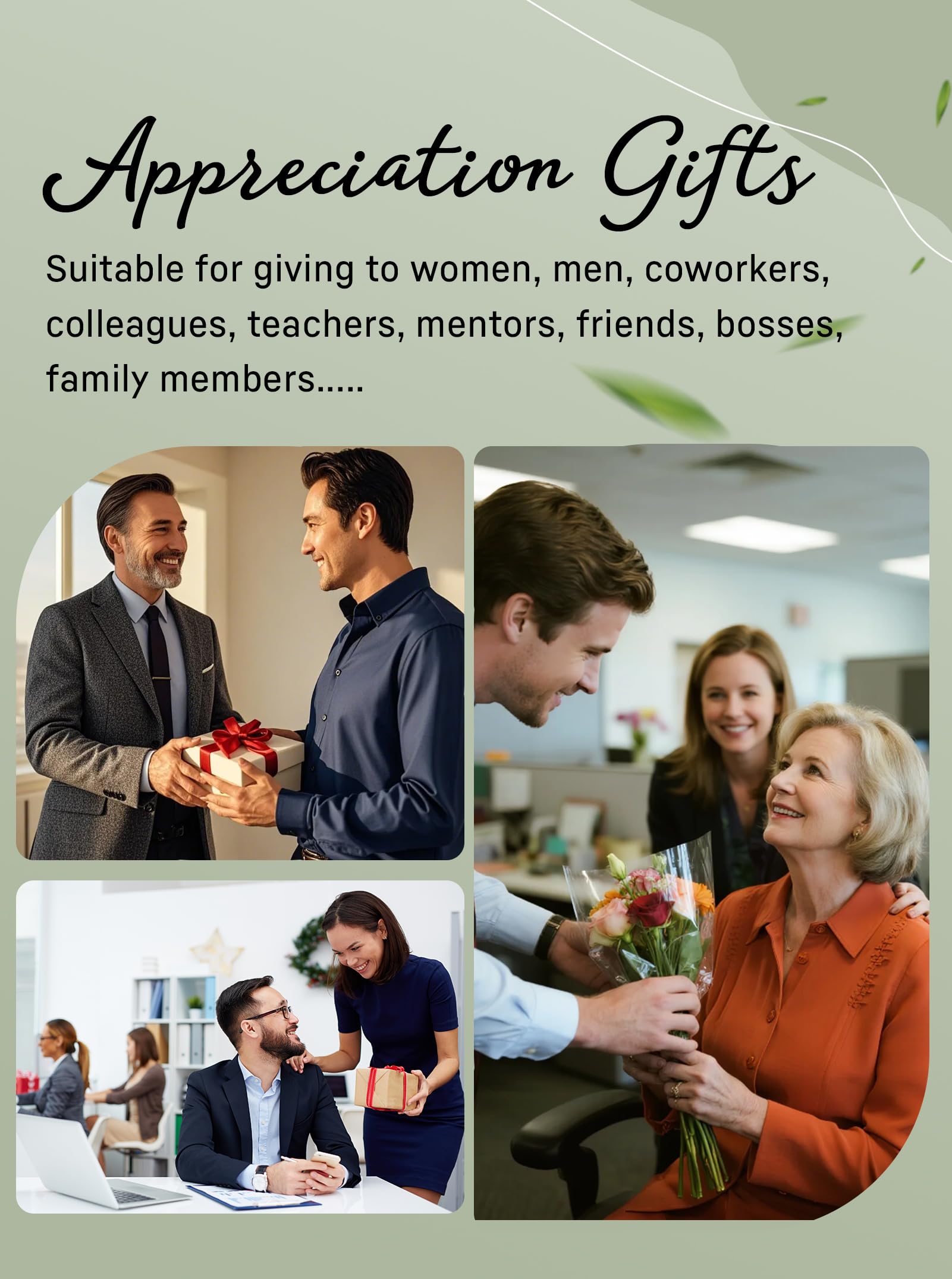 Cadeau mentor pour homme et femme – Horloge de bureau souvenir, Thank You for Helping Me Grow, avec boîte cadeau et carte, décoration de bureau et d'intérieur, appréciation pour enseignant, patron