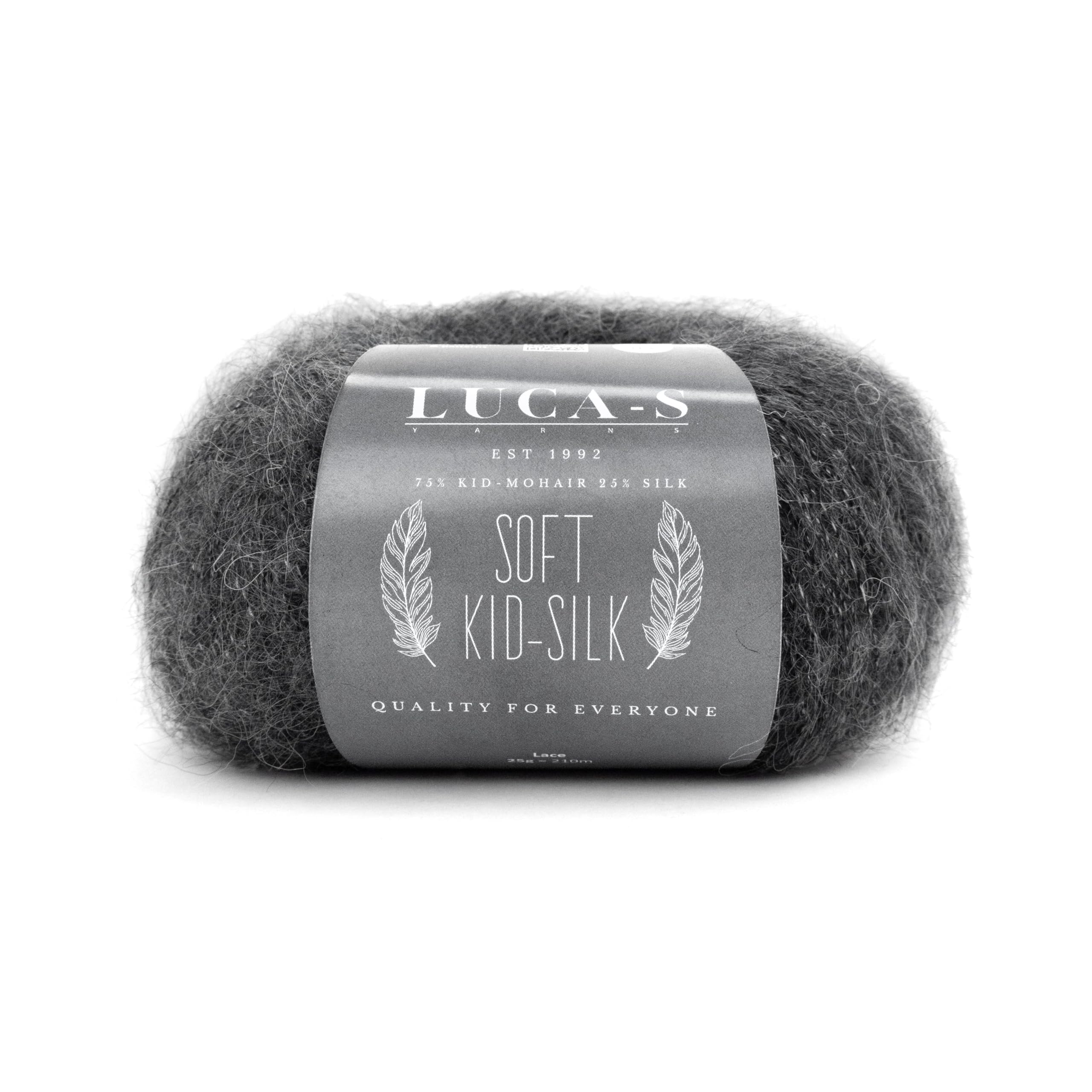 Set of 5 Soft Kid Mohair & Silk Yarn for Knitting & Crochet, 75% Mohair 25% Silk, 25g 210m, Lace-Weight Fluffy and Soft Wool for Knitting