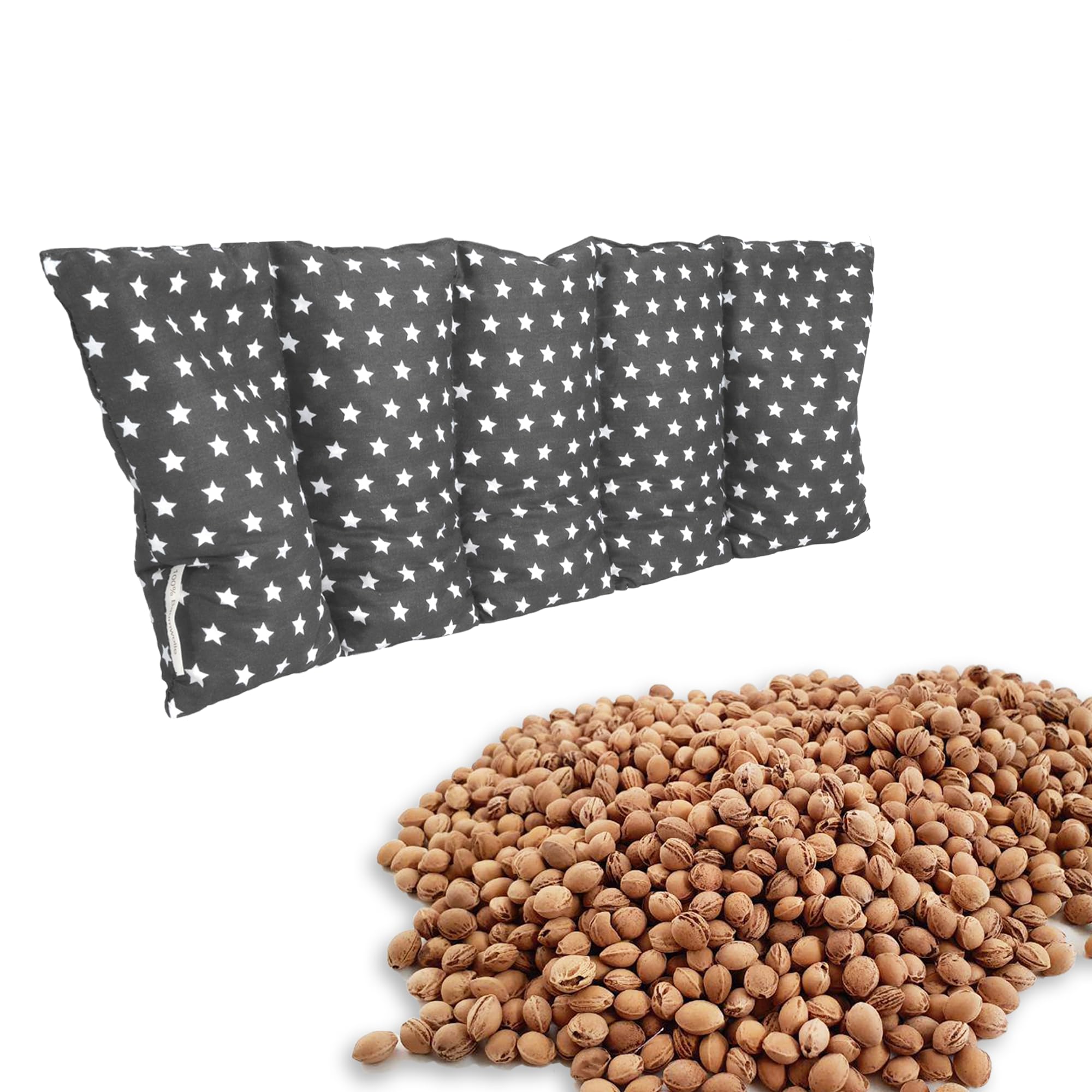 Grande cuscino con noccioli di ciliegia, riscaldante per microonde (cuscino riscaldante), lungo per rilassarsi