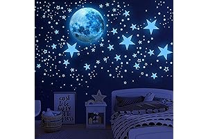 1138PCS Glowing Celestial Wall Art Set for Dreamy Kid's Rooms