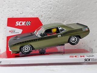 SCX U10442X300 Plymouth Trans Am AAR CUDA 1970 1:32 Slot Car (Ivy Green Metallic)