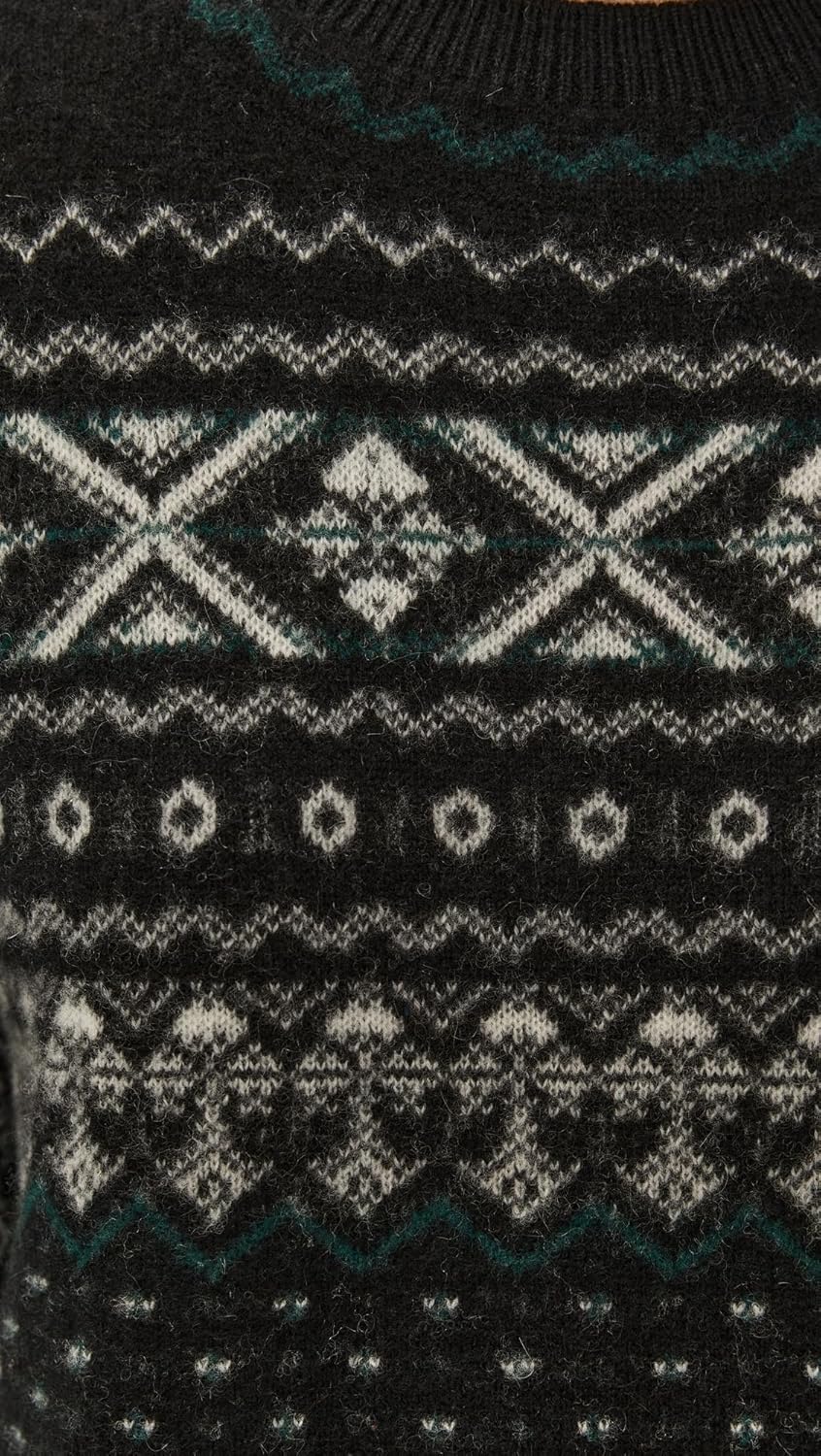 Vince Women's Boiled Fair Isle Mock Neck Sweater - Image 6