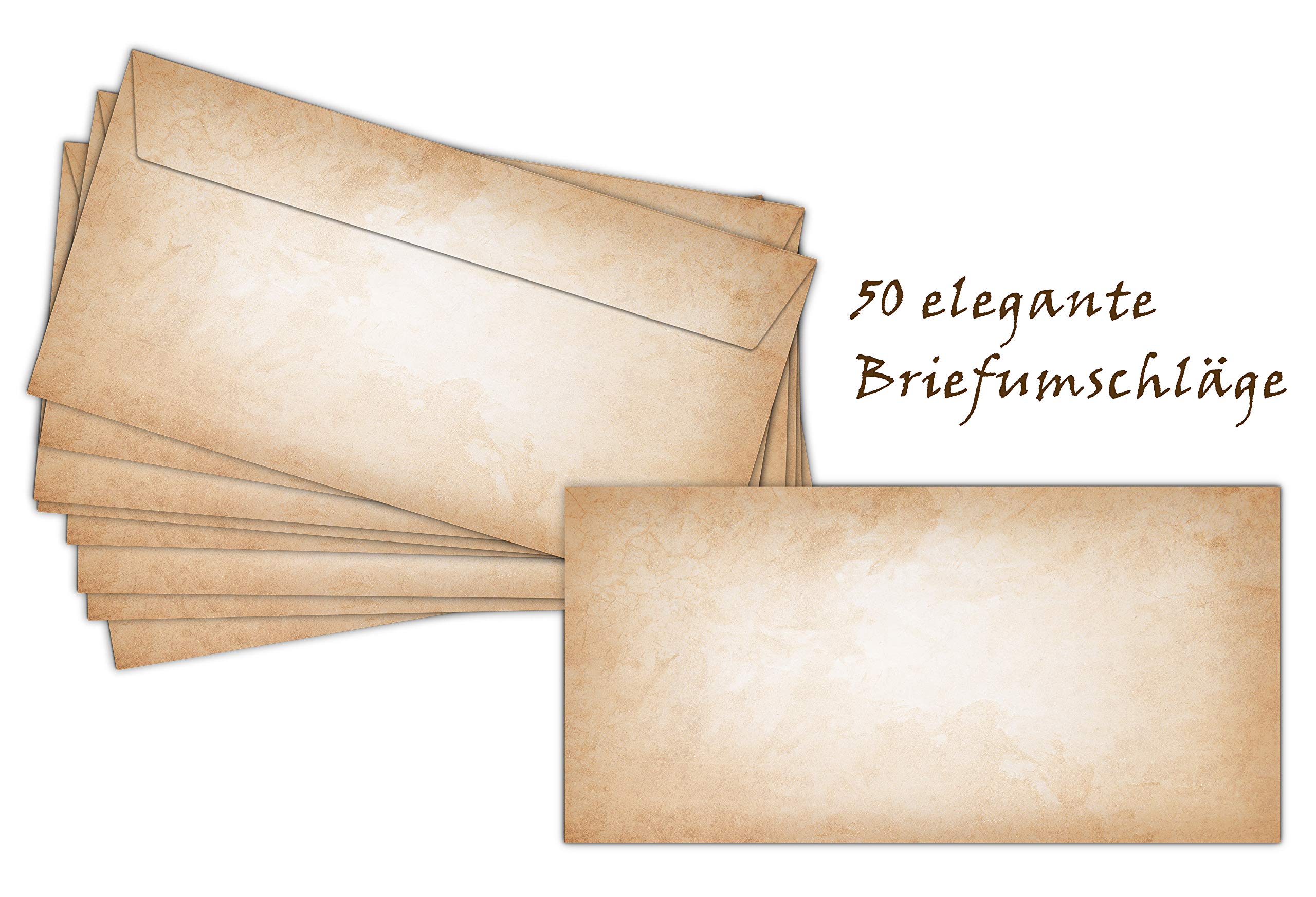 100 Fogli Carta Lettere Vintage Stampa Doppia Faccia - DIN A4, 120g, Per Inviti, Scrittura, Decorazione