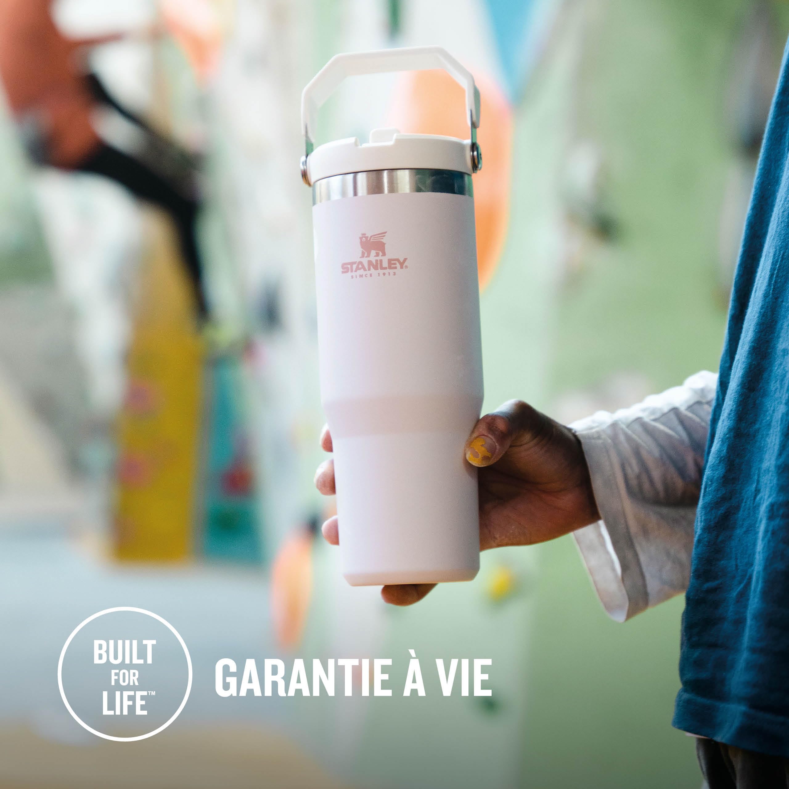 Stanley 1913 Flip Straw Tumbler 1.0 Gourde Avec Paille 0.89L - Froid Pendant 12 Heures - Gourde Isotherme - Sans BPA - Facile à Transporter - Va au Lave-Vaisselle - Rose Quartz