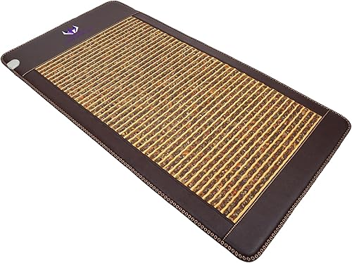 Alfombrilla de amatista infrarroja - Individual 75 x 39 pulgadas (74.8 x 39.4 in) - 86-158F (86.0-158.0 F) Almohadilla térmica FIR - Cristales