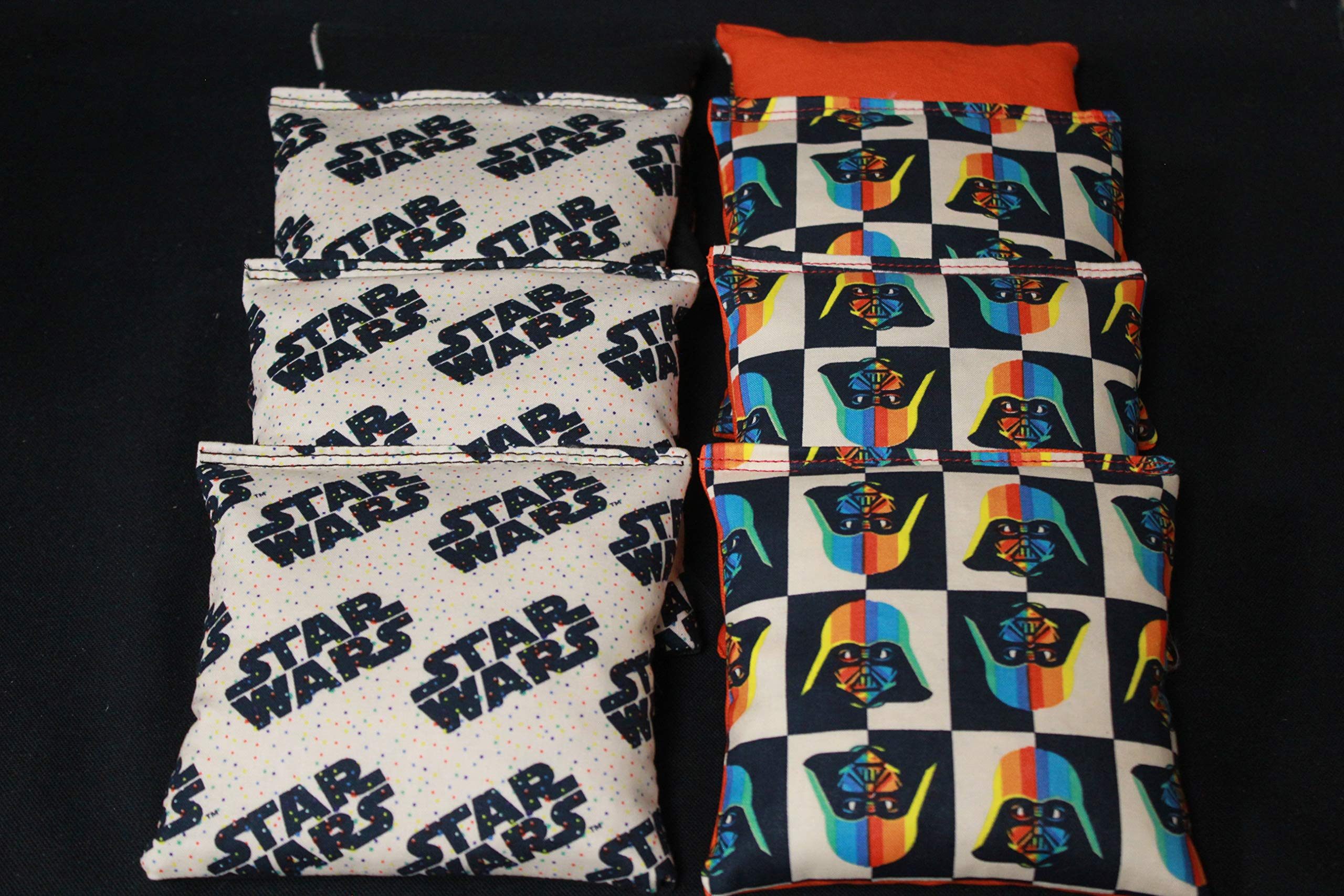 BackYardGamesUSA All Weather or Corn Filled Cornhole Bags - Set of 8 Regulation Size Duck Canvas Cornhole Toss Bean Bags (Corn Filled)