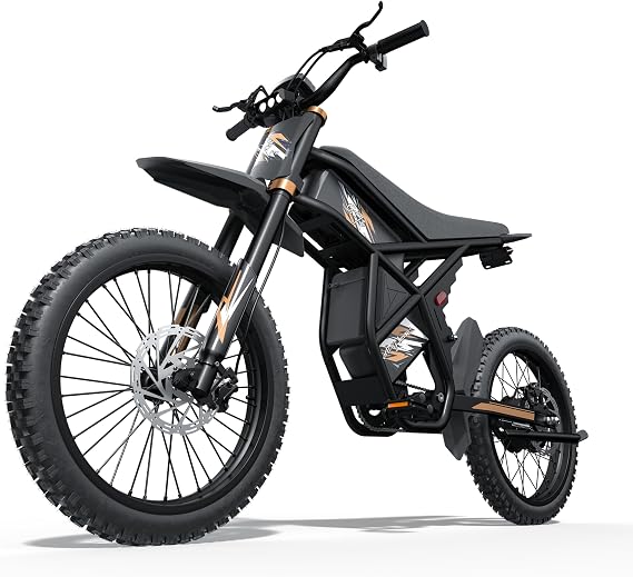 Bootime GT73/ GT73 Pro Electric Dirt Bike for Adults Teens - 3000W/ 2500W Motor 50/37 MPH High-Speed, 25 Fat Tires & Dual Removable Battery(60V/48V) | All-Terrain Off-Road eBike for Snow, Sand