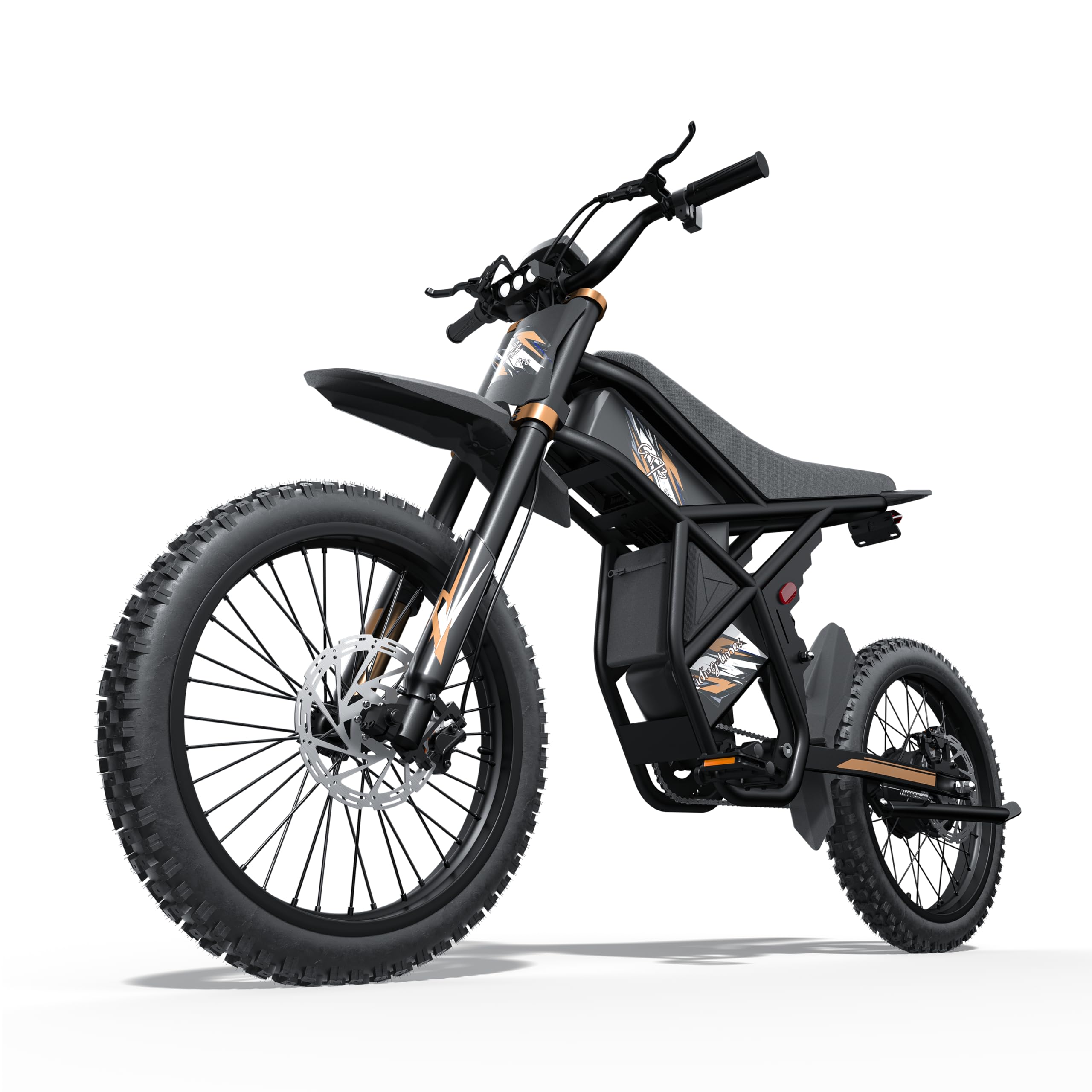 GT73 / GT73 Pro Electric Dirt Bike for Adults - 2500W/ 3000W Motor - 37/50 MPH High-Speed, 25" Fat Tires & Dual Removable Battery (60V-18AH*2)| All-Terrain Off-Road eBike for Snow, Sand