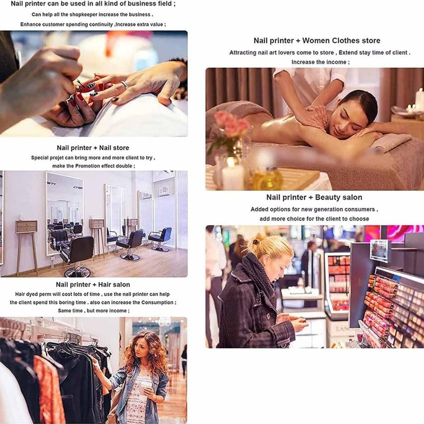 Przenośna cyfrowa mobilna drukarka do zdobienia paznokci, inteligentne urządzenie 3D do zdjęć DIY, kreskówek i wzorów tekstowych z galerią wzorów, zawiera wkład atramentowy