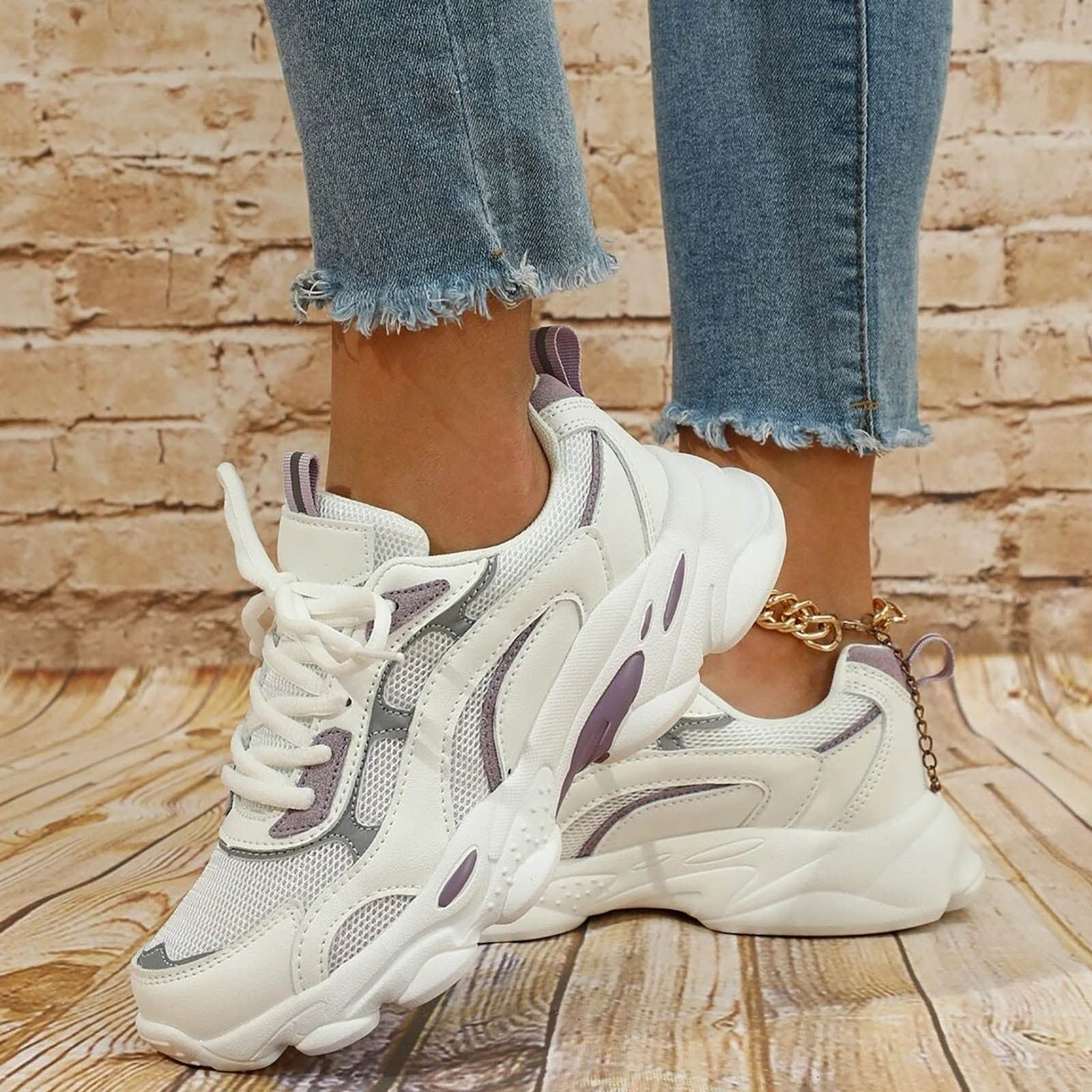 Scarpe Ortopediche Donna, Scarpe comode per pianta Larga, Plantare Comfort, Memory Foam, Antiscivolo, per Lavoro in Piedi, Camminata, Palestra