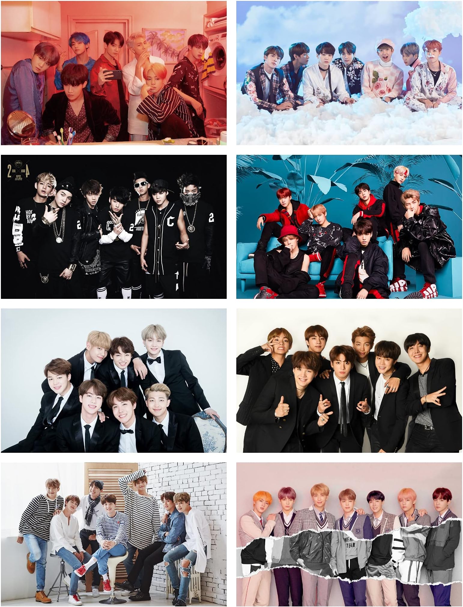 PRINTNET Paper BTS Posters, Multicolour, Printed, Large - 12 x 18 Inches