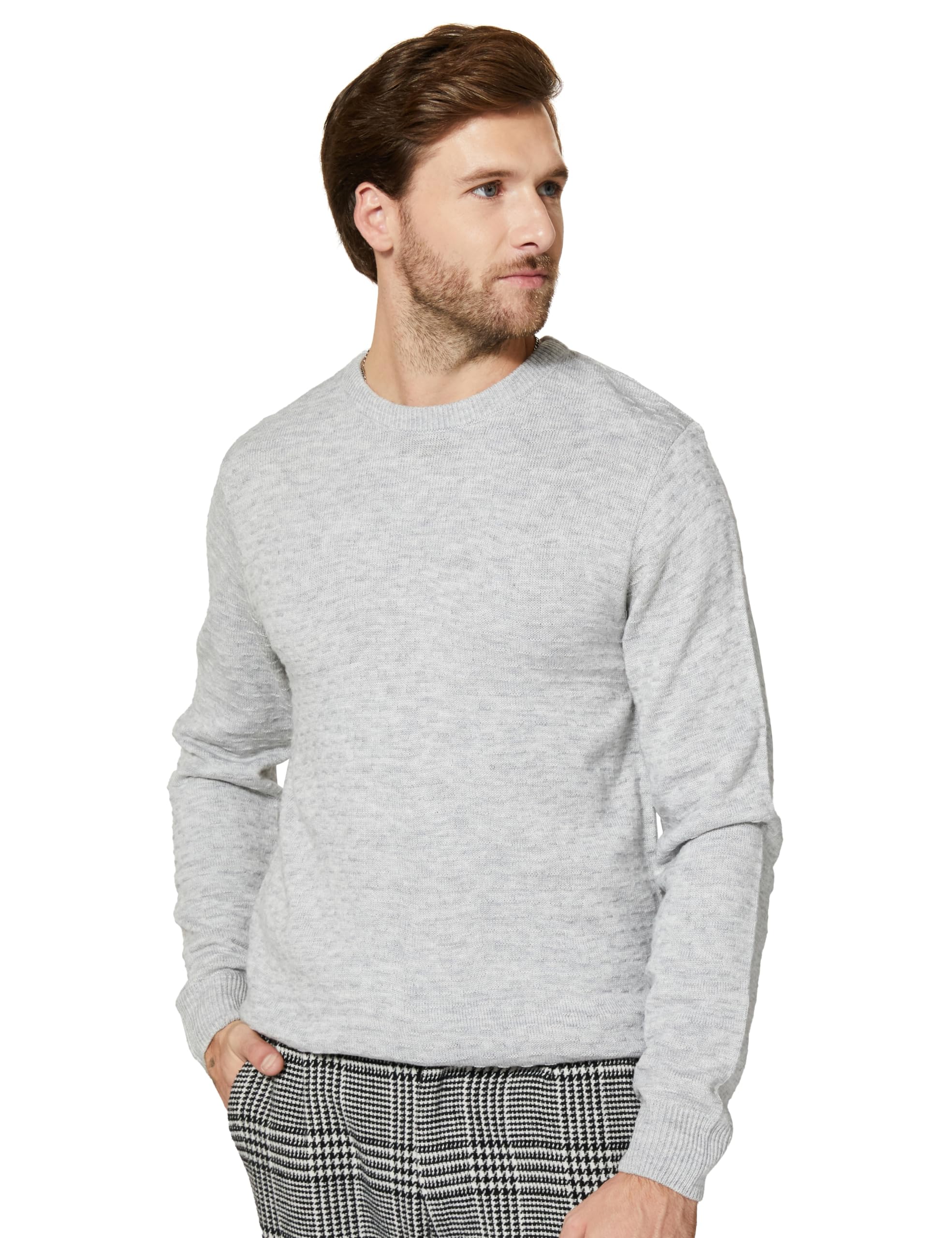 amazon brand - symbol Men's Casual Acrylic Crew Neck Sweater-picture-30