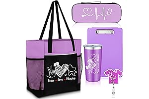 Personalized Nurse Gifts for Women: 5pc Gift Set with Tote Bag, Stethoscope...