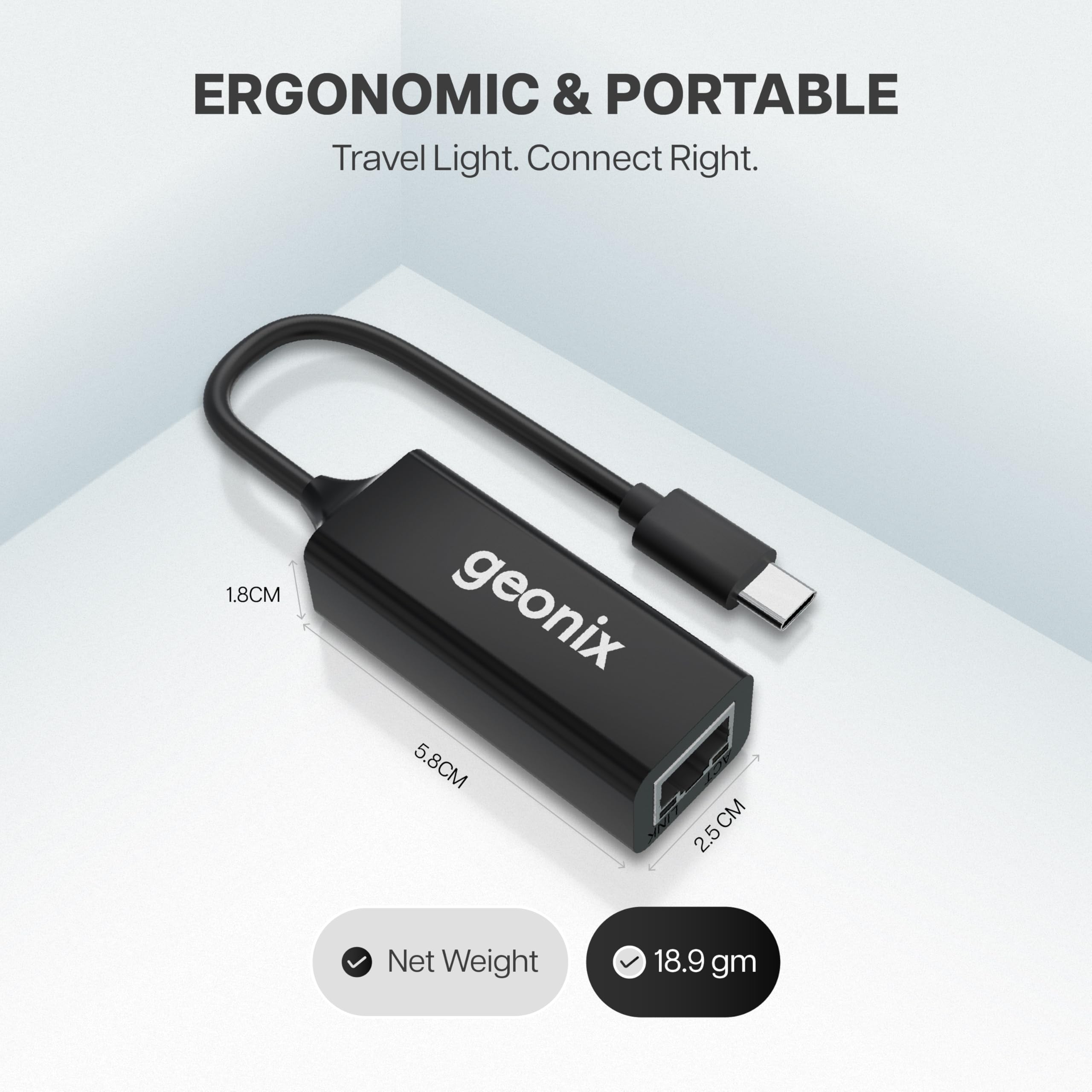 Geonix E6 Type C Ethernet Adapter - Gigabit Speed -7 Geonix E6 Type C Ethernet Adapter - Gigabit Speed -7