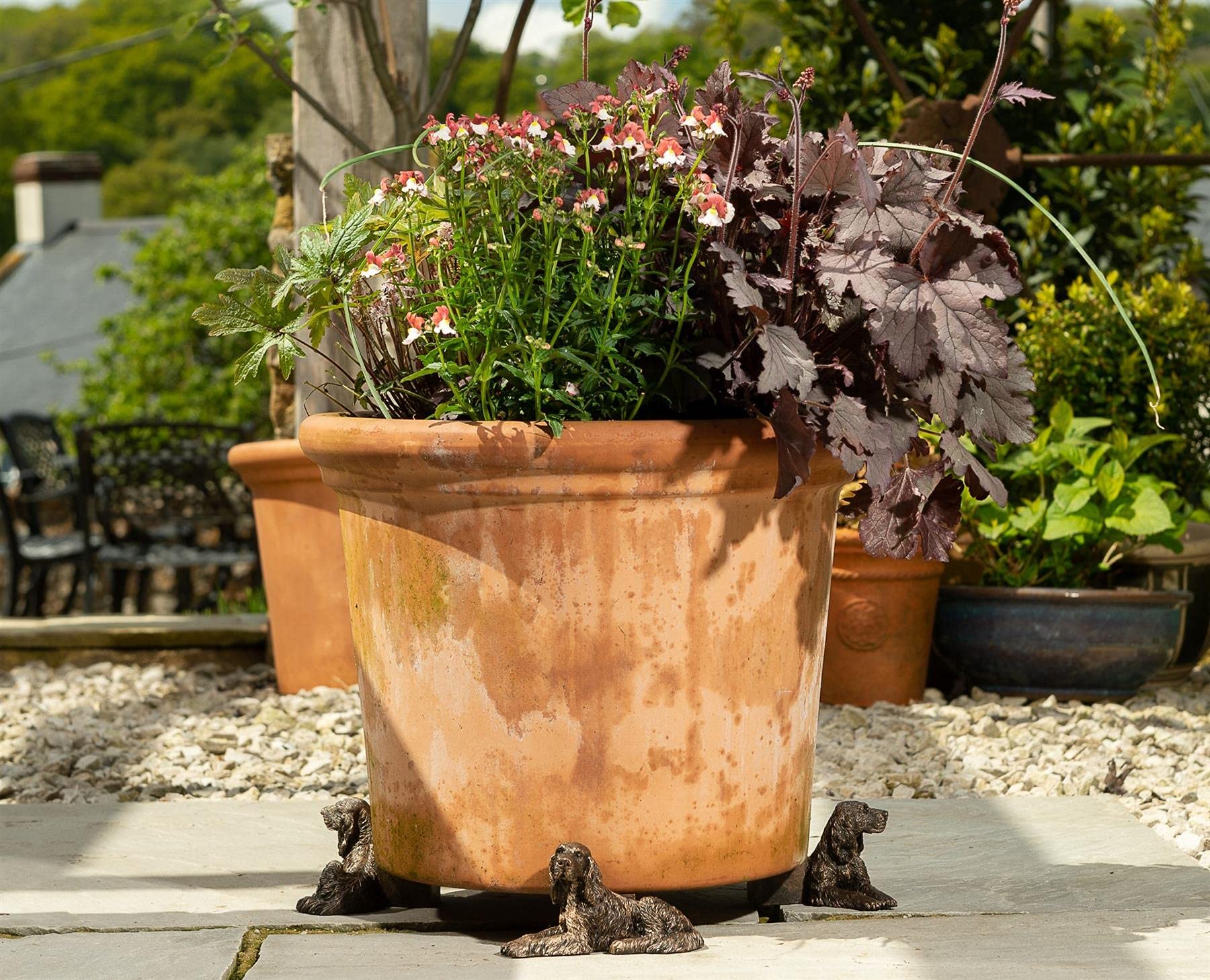 Potty Feet Bronze Irish Setter Themed Plant Pot Feet - Color - Set Of 3