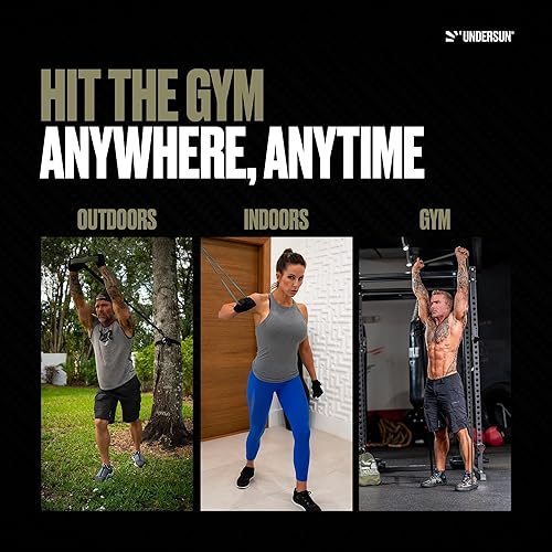 Miniatura 6 de Undersun Fitness Resistance Loop Exercise Bands Set of 5 Pullup Assistance Workout Bands with Free Week Workout Program  Door Anchor Stretching